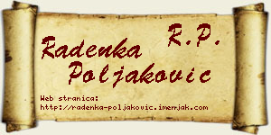 Radenka Poljaković vizit kartica